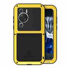 For Huawei P60 / P60 Pro / P60 Art LOVE MEI POWERFUL Metal Shockproof Life Waterproof Dustproof Phone Case(Yellow) - 1