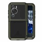 For Huawei P60 / P60 Pro / P60 Art LOVE MEI POWERFUL Metal Shockproof Life Waterproof Dustproof Phone Case(Army Green) - 1