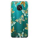 For Nokia 6.2 / 7.2 Coloured Drawing Pattern Highly Transparent TPU Protective Case(Golden Butterfly) - 1