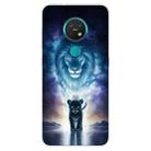 For Nokia 6.2 / 7.2 Coloured Drawing Pattern Highly Transparent TPU Protective Case(Lion) - 1
