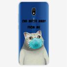 For Xiaomi Redmi 8A Coloured Drawing Pattern Highly Transparent TPU Protective Case(Mask Cat) - 1