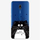 For Xiaomi Redmi 8A Coloured Drawing Pattern Highly Transparent TPU Protective Case(Black White Rat) - 1