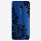 For Xiaomi Redmi 8A Coloured Drawing Pattern Highly Transparent TPU Protective Case(Black Rose) - 1