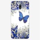 For Xiaomi Redmi 8A Coloured Drawing Pattern Highly Transparent TPU Protective Case(Purple Butterfly) - 1