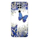 For Xiaomi Redmi 10X Coloured Drawing Pattern Highly Transparent TPU Protective Case(Purple Butterfly) - 1