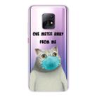 For Xiaomi Redmi 10X 5G Coloured Drawing Pattern Highly Transparent TPU Protective Case(Mask Cat) - 1