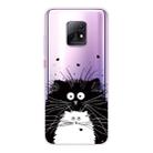For Xiaomi Redmi 10X 5G Coloured Drawing Pattern Highly Transparent TPU Protective Case(Black White Rat) - 1