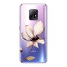 For Xiaomi Redmi 10X 5G Coloured Drawing Pattern Highly Transparent TPU Protective Case(Lotus) - 1