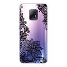 For Xiaomi Redmi 10X 5G Coloured Drawing Pattern Highly Transparent TPU Protective Case(Black Rose) - 1