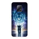 For Xiaomi Redmi 10X 5G Coloured Drawing Pattern Highly Transparent TPU Protective Case(Lion) - 1