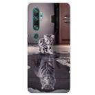For Xiaomi Mi CC9 Pro Coloured Drawing Pattern Highly Transparent TPU Protective Case(Cat Tiger) - 1