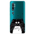 For Xiaomi Mi CC9 Pro Coloured Drawing Pattern Highly Transparent TPU Protective Case(Black White Rat) - 1