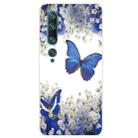 For Xiaomi Mi CC9 Pro Coloured Drawing Pattern Highly Transparent TPU Protective Case(Purple Butterfly) - 1