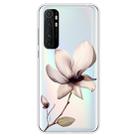 For Xiaomi Mi Note 10 Lite Coloured Drawing Pattern Highly Transparent TPU Protective Case(Lotus) - 1