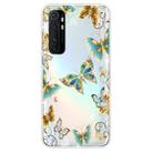 For Xiaomi Mi Note 10 Lite Coloured Drawing Pattern Highly Transparent TPU Protective Case(Golden Butterfly) - 1