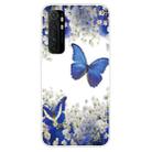 For Xiaomi Mi Note 10 Lite Coloured Drawing Pattern Highly Transparent TPU Protective Case(Purple Butterfly) - 1
