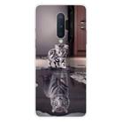 For OnePlus 8 Coloured Drawing Pattern Highly Transparent TPU Protective Case(Cat Tiger) - 1