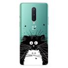 For OnePlus 8 Coloured Drawing Pattern Highly Transparent TPU Protective Case(Black White Rat) - 1