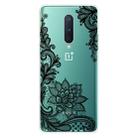 For OnePlus 8 Coloured Drawing Pattern Highly Transparent TPU Protective Case(Black Rose) - 1