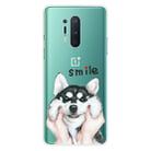 For OnePlus 8 Pro Coloured Drawing Pattern Highly Transparent TPU Protective Case(Pinch Dog) - 1