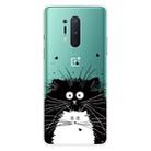 For OnePlus 8 Pro Coloured Drawing Pattern Highly Transparent TPU Protective Case(Black White Rat) - 1