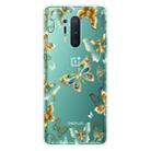 For OnePlus 8 Pro Coloured Drawing Pattern Highly Transparent TPU Protective Case(Golden Butterfly) - 1