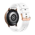 For Amazfit GTR Mini / Bip 3 / Bip 3 Pro 20mm Solid Color Rose Gold Buckle Silicone Watch Band(White) - 2