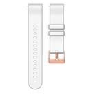 For Amazfit GTR Mini / Bip 3 / Bip 3 Pro 20mm Solid Color Rose Gold Buckle Silicone Watch Band(White) - 3