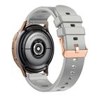 For Amazfit GTR Mini / Bip 3 / Bip 3 Pro 20mm Solid Color Rose Gold Buckle Silicone Watch Band(Grey) - 2