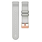 For Amazfit GTR Mini / Bip 3 / Bip 3 Pro 20mm Solid Color Rose Gold Buckle Silicone Watch Band(Grey) - 3