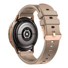 For Amazfit GTR Mini / Bip 3 / Bip 3 Pro 20mm Solid Color Rose Gold Buckle Silicone Watch Band(Khaki) - 2