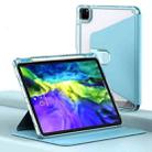 For iPad Pro 11 2022 / 2021 / 2020 Clear 360 Rotation Stand Smart Leather Tablet Case(Baby Blue) - 1
