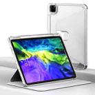 For iPad Pro 11 2022 / 2021 / 2020 Clear 360 Rotation Stand Smart Leather Tablet Case(White) - 1