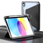 For iPad 10th Gen 10.9 2022 Clear 360 Rotation Stand Smart Leather Tablet Case(Black) - 1