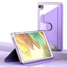 For Samsung Galaxy Tab A7 Lite T220 Clear 360 Rotation Stand Smart Leather Tablet Case(Purple) - 1