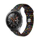 For Garmin Venu / SQ / SQ2 / Venu 2 Plus 20mm Sports Rainbow Dots Silicone Watch Band(Black) - 1