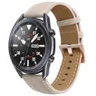 For Garmin Venu / SQ / SQ2 / Venu 2 Plus 20mm Rose Gold Buckle Genuine Leather Watch Band(Apricot) - 1