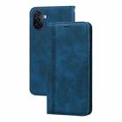 For Huawei nova Y70 / Y70 Plus Frosted Business Magnetic Horizontal Flip PU Phone Case(Blue) - 1