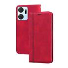 For Honor X7a/Play7T Frosted Business Magnetic Horizontal Flip PU Phone Case(Red) - 1