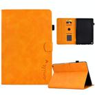 For Amazon Fire Max 11 2023 Embossed Smile Flip Smart Leather Tablet Case(Khaki) - 1
