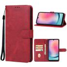 For Samsung Galaxy A25 5G Global Leather Phone Case(Red) - 1