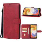 For Samsung Galaxy A05 Leather Phone Case(Red) - 1