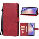 For Samsung Galaxy A55 Leather Phone Case(Red) - 1