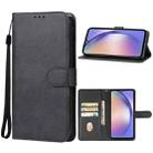 For Samsung Galaxy A55 Leather Phone Case(Black) - 1