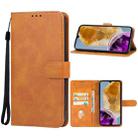 For Samsung Galaxy M15 Leather Phone Case(Brown) - 1