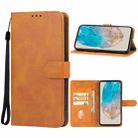 For Samsung Galaxy M35 Leather Phone Case(Brown) - 1