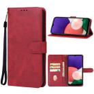 For Samsung Galaxy A22 5G Leather Phone Case(Red) - 1