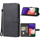 For Samsung Galaxy A22 5G Leather Phone Case(Black) - 1