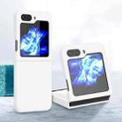 For Samsung Galaxy Z Flip5 Silicone Skin Feel Folding Phone Case(White) - 1