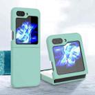 For Samsung Galaxy Z Flip5 Silicone Skin Feel Folding Phone Case(Glacier Blue) - 1